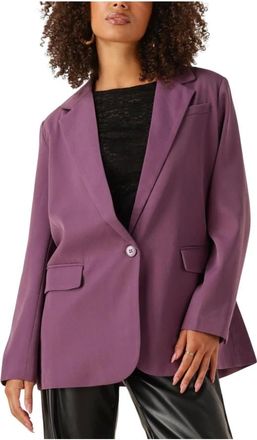 Ydence Ydence, Jassen, Dames, Paars, XL, Paarse Maisie Blazer voor Stijlvolle Vrouwen
