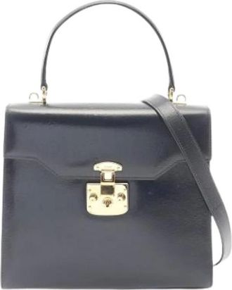 Gucci Pre-owned Handbags, female, Blue, Size: ONE SIZE Pre-owned Vintage Handbag