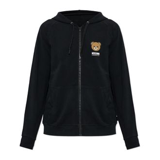 Moschino Active Hooded Zip-Up Sweatshirt - Heren - Sweatshirts & Hoodies - Zwart - Maat: XL Katoen