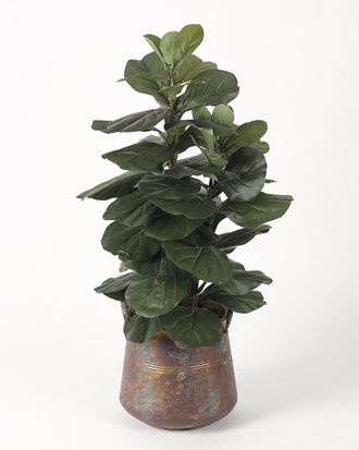 D&W Silks 42In Fiddle Leaf Fig In Aged Copper Planter