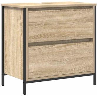 vidaXL Mobile Lavabo da Bagno con Cassetti Rovere Sonoma 60x34,5x60 cm - Vidaxl