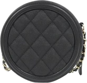 Chanel Pre-owned Vintage Schoudertas - Dames - Vintage Schoudertas - Zwart - ONE Size - Leer - Vintage