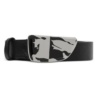 Burberry Shield EKD Buckle Leather Belt, Size 100