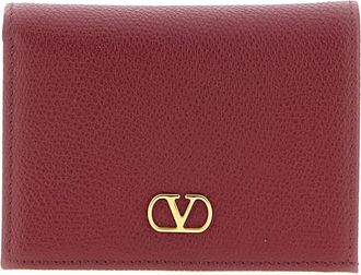 Valentino Garavani Cartera VLogo Signature en piel de becerro granulada - Accessories - Mujer - Marr&oacute;n - ONE SIZE