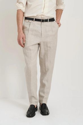 Alex Mill Standard Pleated Pant In Flax Linen Beige