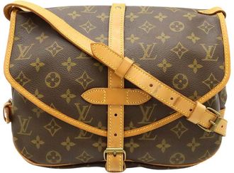 Louis Vuitton Brown Monogram Canvas Shoulder Bag (Authentic Pre-Loved)