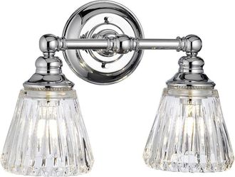 Netlighting Keynes 2 Light Wall Light Polished Chrome IP44