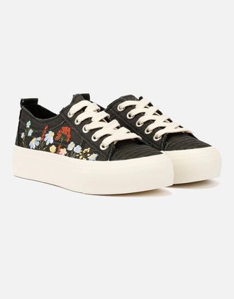 Blowfish Womens Blowfish Malibu Sadie Sun Womens Black/Floral Trainers - Multi - Size: 3