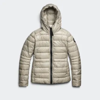 Canada Goose Manteau &agrave; capuchon Cypress Black Label (Femmes, Limestone, TP)