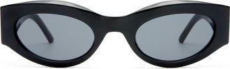 Le Specs Body Bumpin II 50mm Oval Sunglasses in Black at Nordstrom