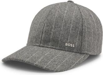BOSS Zed Pinstripe Performance Baseball Cap in Medium Grey at Nordstrom