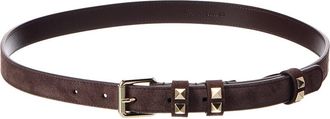 Valentino Rockstud Suede Belt