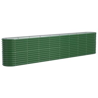 vidaXL Vidaxl - Jardinera Arriate Acero Recubrimiento Polvo Verde 332x40x68 Cm