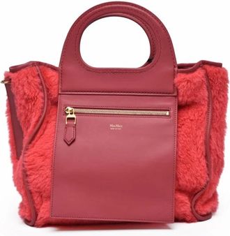 Max Mara Graces Handtas - Dames - Handtassen - Rood - ONE Size - Leer - Tassen