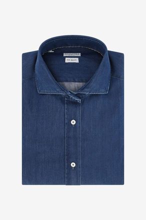 Brunello Cucinelli Langarm-Slim-Fit-Hemd aus Chambray