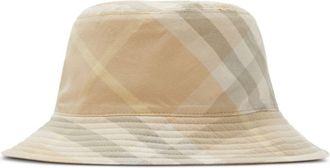 Burberry check-pattern reversible bucket hat - men - Cotton/Cotton/Polyester - S - Neutrals