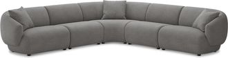 Castlery Auburn Extended L-Shape Sectional Sofa Customized, Dark Grey, Spill Resistant, Modular for Castlery
