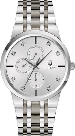 Bulova Mens Modern Silver Dial Watch