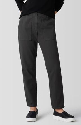 Eileen Fisher Easy Tapered Organic Cotton Pants in Wshbl at Nordstrom Rack, Size Xx-Small