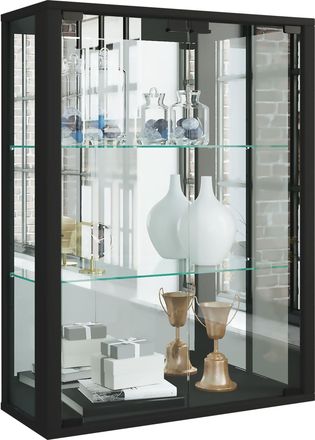 ebuy24 Espejo Udina Del Gabinete De Cristal Del Gabinete De Exhibici&oacute;n De La Pared 80x60x25 - Vcm