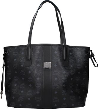 MCM Mcm Frauens Umh&auml;ngetasche aus schwarzem Stoff