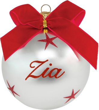 KASANOVA Pallina Natale con scritta Zia 10 cm