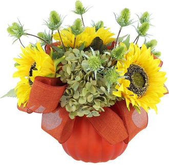 Creative Displays Inc. Sunflower Fall Arrangement With Hydrangeas & Thistle
