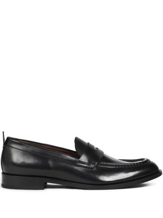 Etro penny leather loafers - Black