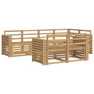 vidaXL Conjunto De Sof&aacute;s De Exterior 7 Pcs Blanco 251 X 132,5 X 73 Cm Vidaxl