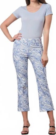 Avenue Montaigne Leo Flare Cut Leg Pants In Paisley