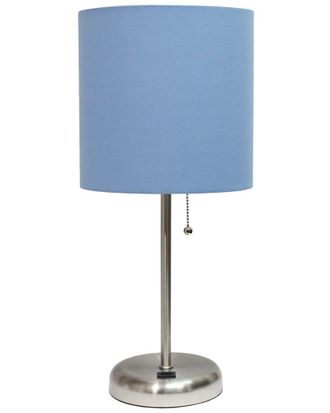 Lalia Home Stick Lamp With Usb Charging Port And Fabric Shade