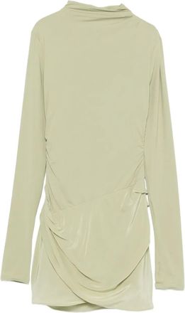 Sir. Milesi front-drape mini dress - Green