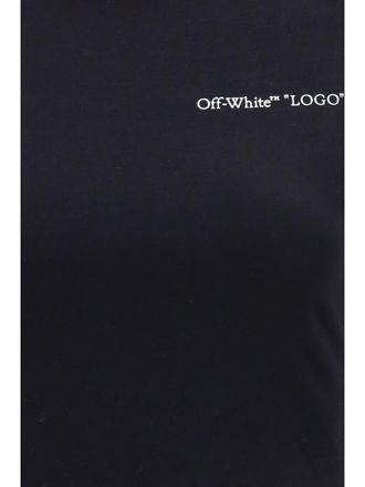 Off-white Womens T-Shirt Printed Black-White Cotton T-Shirts & Jerseys Black/white