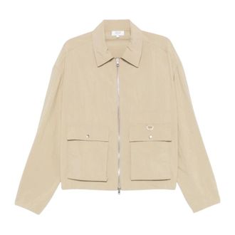 Maison Kitsun&eacute; Zipped Jacket - Heren - Zomerjassen - Beige - L - Jassen