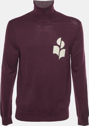 Isabel Marant Marant Homme Burgundy Logo Intarsia Knit Enzo Sweater