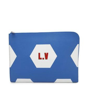 Louis Vuitton Vintage, unisex, Blauw, ONE Size, Leer, Pre-owned Clutch