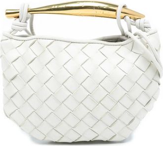 Bottega Veneta Borsa a tracolla Intrecciato Sardine Baby in pelle di agnello 2012-2025 - Bianco