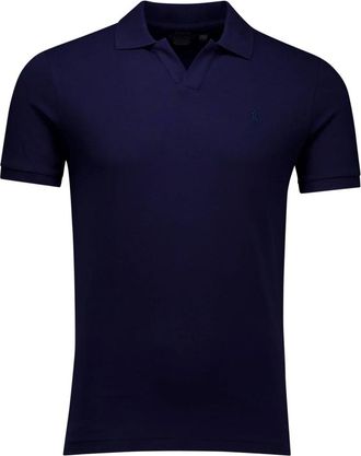 Polo Ralph Lauren Tops, Heren, Blauw, M, Korte mouw donkerblauwe poloshirt