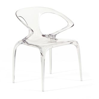 Siediti Fuori e Dentro Set de 2 sillas apilables en policarbonato transparente