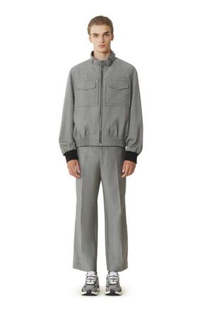 Lanvin Black Mohair Wool Jacket in Gray at Nordstrom, Size 46