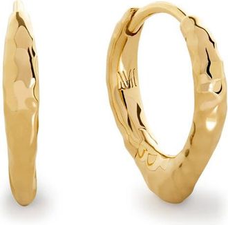 Monica Vinader Siren Tapered Huggie Hoop Earrings in 18K Gold Vermeil at Nordstrom