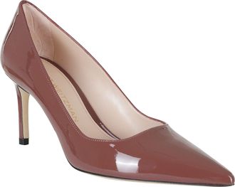Stuart Weitzman Glossy Leather Pumps With Pointed Toe And 9 Cm Heel