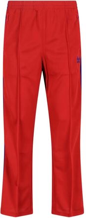 Needles Trainingsbroek met zijstreep en logodetail - Rood