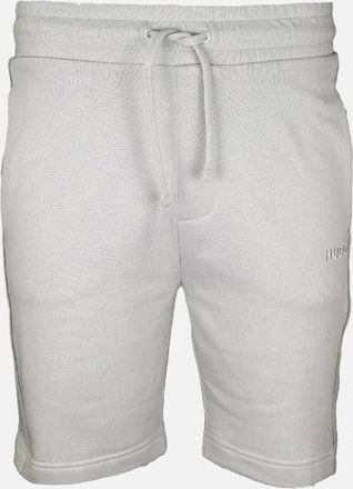HUGO BOSS Mens HUGO Cotton Terry Tonal Logo Shorts, Light Grey - Size: 32/30/31