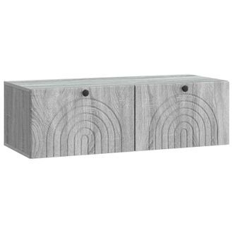 vidaXL Mueble Para Tv De Pared Gris Sonoma 99 X 41 X 30 Cm Vidaxl