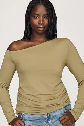 Maeve Off-Shoulder Long-Sleeve Top