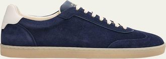 Brunello Cucinelli Mens Suede T-Toe Low-Top Sneakers