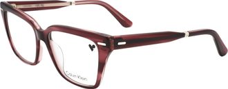 Calvin Klein Womens 54mm Burgundy Havana Opticals