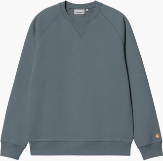 Carhartt Work in Progress Mens Carhartt WIP Chase Sweatshirt Cozy Blue/Gold - Grey - Size: 42