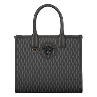 Versace La Medusa Small Canvas Tote - female - Versace - Shopping Bags - Black - ONE SIZE - Bags
